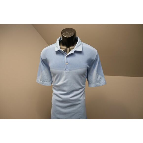 Puma Golf Polo DryCell Blues Short Sleeve Stretch Golf Shirt Mens Size Large - Picture 3 of 9